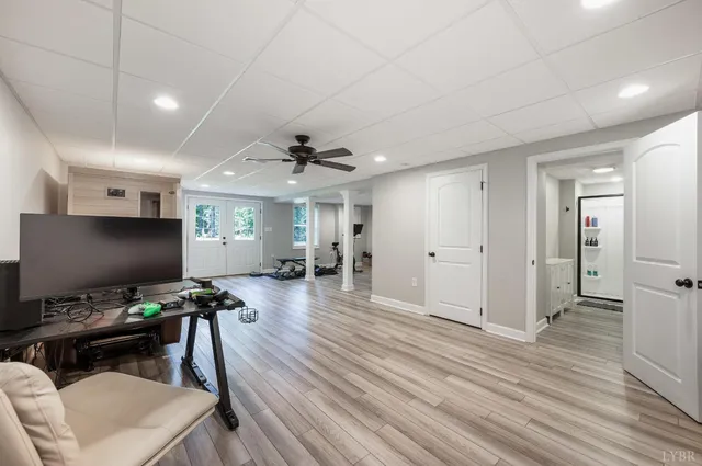 a view of hallway with livingroom