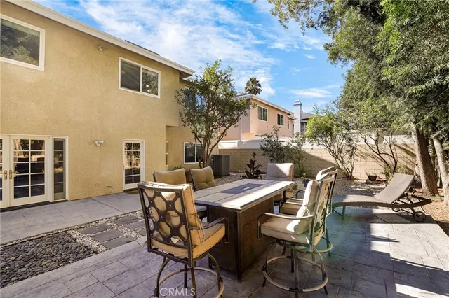 a view of outdoor space with seating area