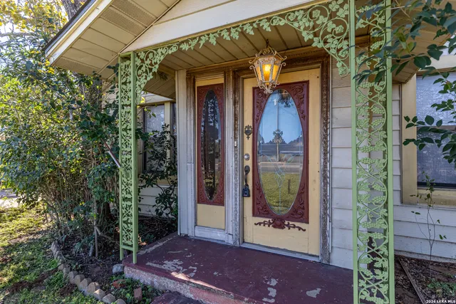 a view of a door of the house