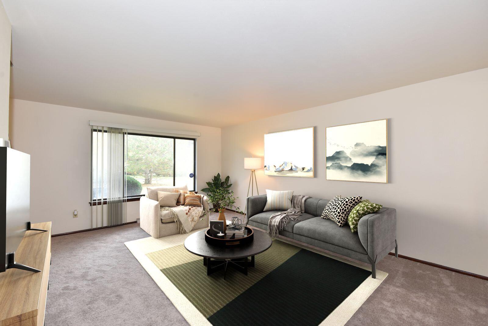 6081 West Calumet Road Milwaukee, WI 53223 - Photo 3 of 29 Living Room - Virtually Staged