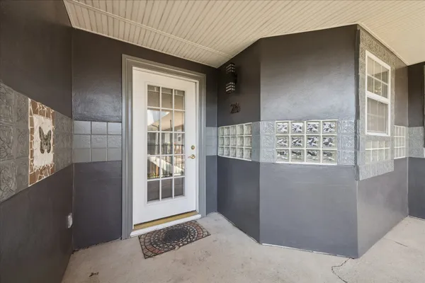 a view of front door
