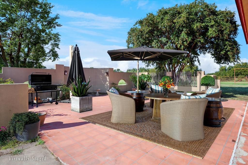 6941 Burger Road Aubrey, TX 76227 - Photo 9 of 28 Virtually enhanced patio area, entertainment and plenty of space for family gatherings.