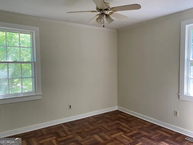 an empty room with a window