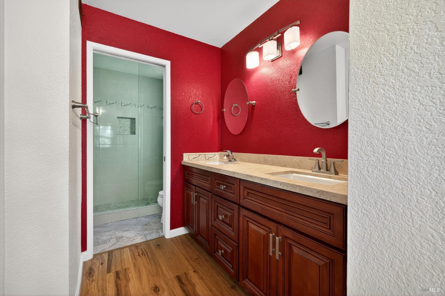 2757 Lakeview Drive Santa Rosa, CA 95405 - Photo 20 of 54 a bathroom with a sink and a mirror
