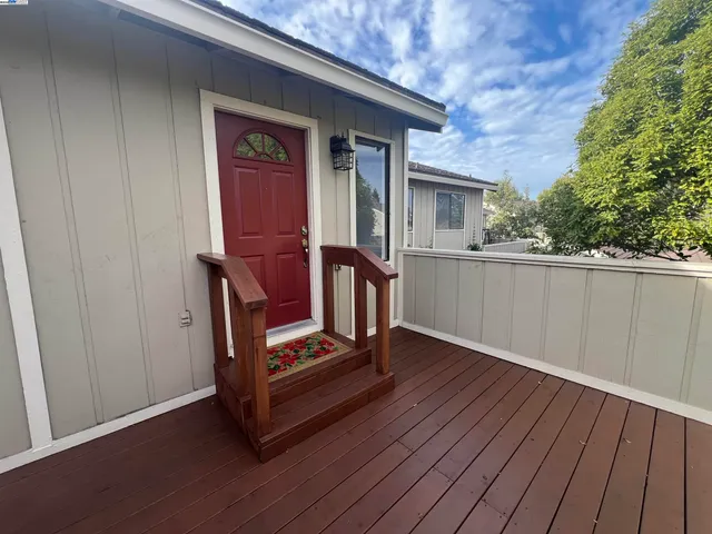 a view of outdoor space and deck