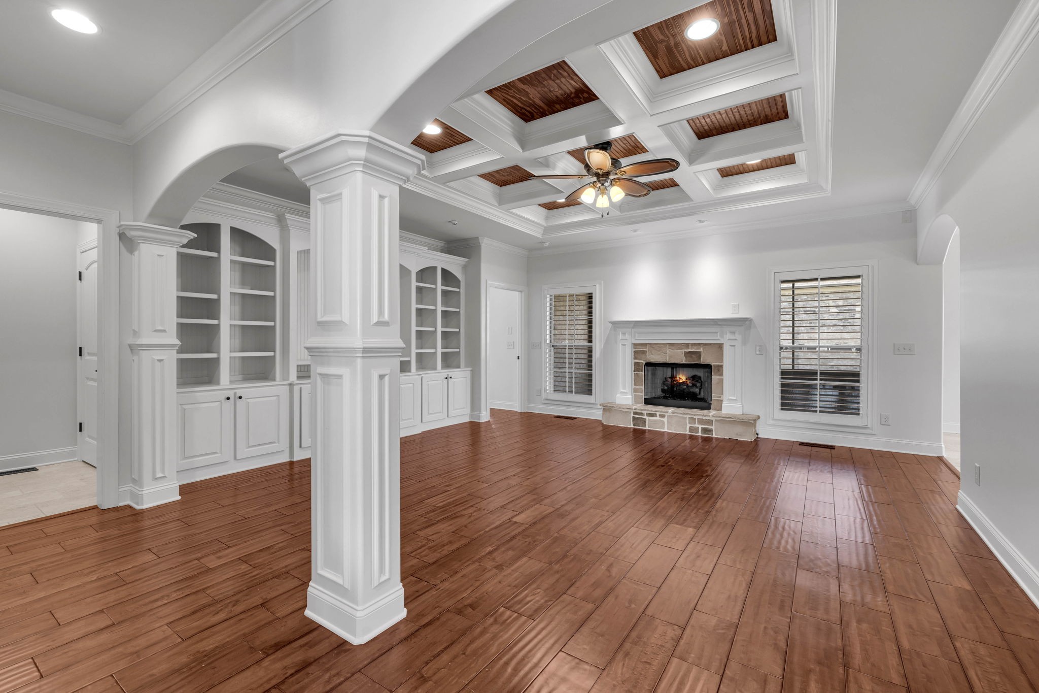 2065 Autumn Ridge Way Spring Hill, TN 37174 - Photo 28 of 58 an empty room with wooden floor fireplace and windows