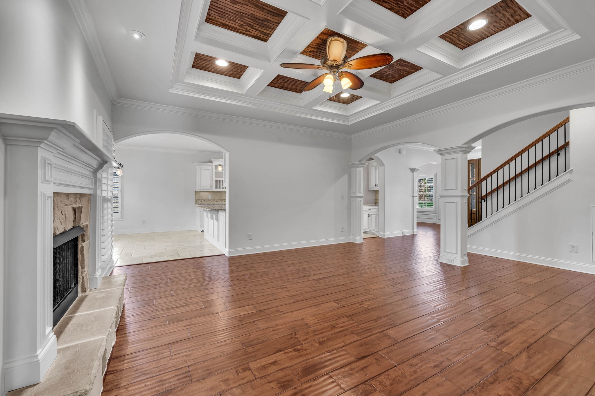 2065 Autumn Ridge Way Spring Hill, TN 37174 - Photo 32 of 58 wooden floor in an empty room with a fireplace