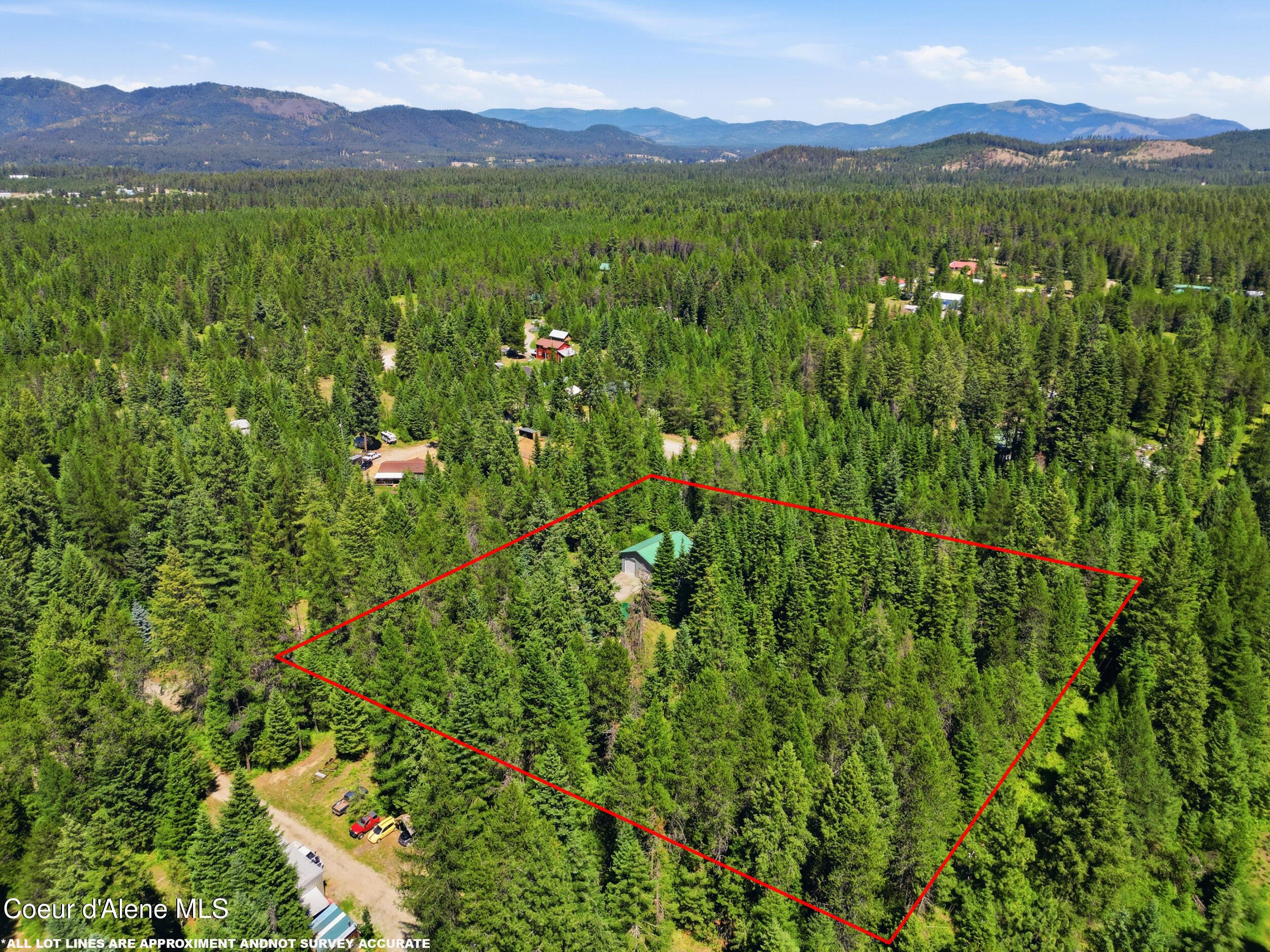 428 South Rena Road Oldtown, ID 83822 - Photo 46 of 53 Aerial with Estimated Property Lines