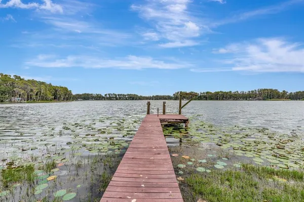 a view of lake with outdoor space