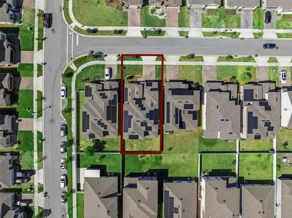 an aerial view of a city