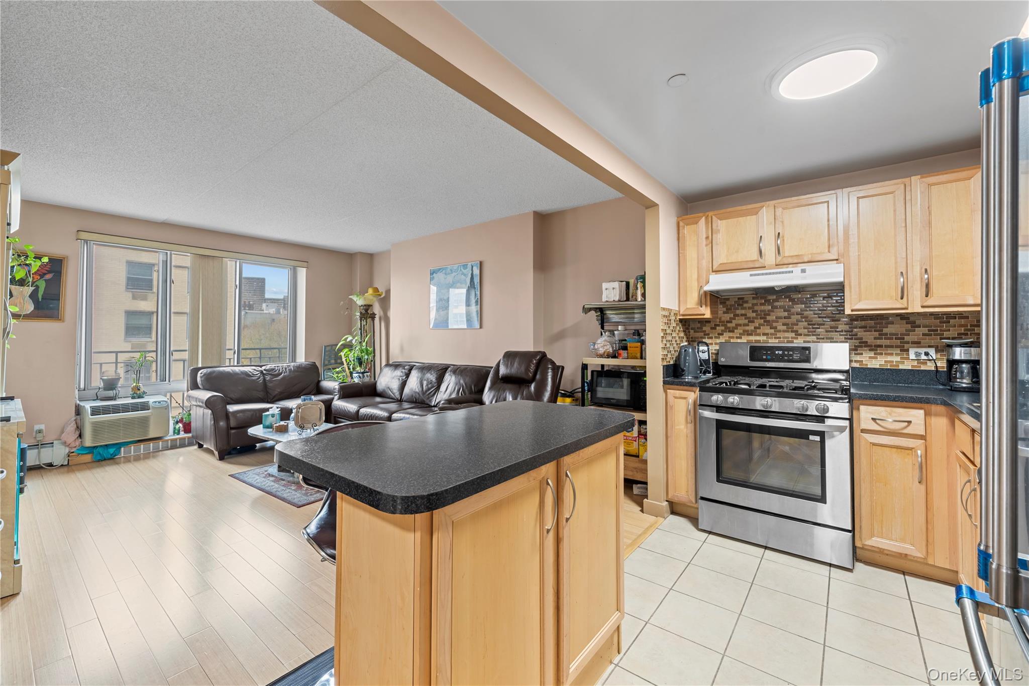 3044 3rd Avenue, Unit 6D Bronx, NY 10451 - Photo 18 of 19 a kitchen with granite countertop a stove a sink and a refrigerator