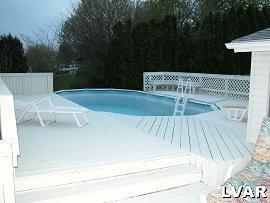 939 Valley View Road Coopersburg, PA 18036 - Photo 3 of 15 Above ground pool with wonderful wrap around deck