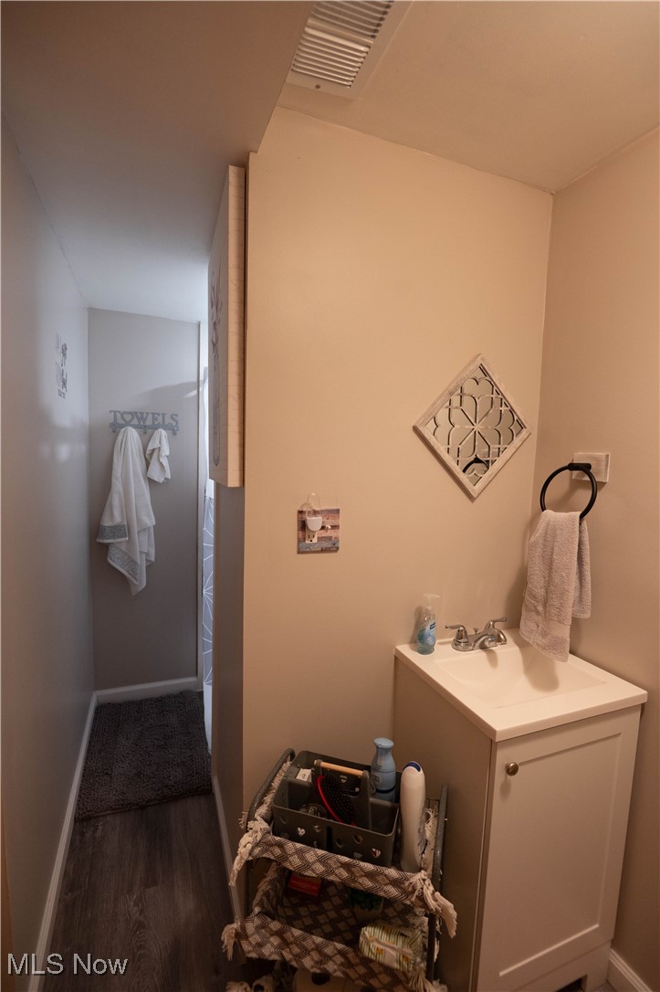 1074 South Meridian Road Youngstown, OH 44515 - Photo 35 of 42 Bathroom featuring wood finished floors and vanity
