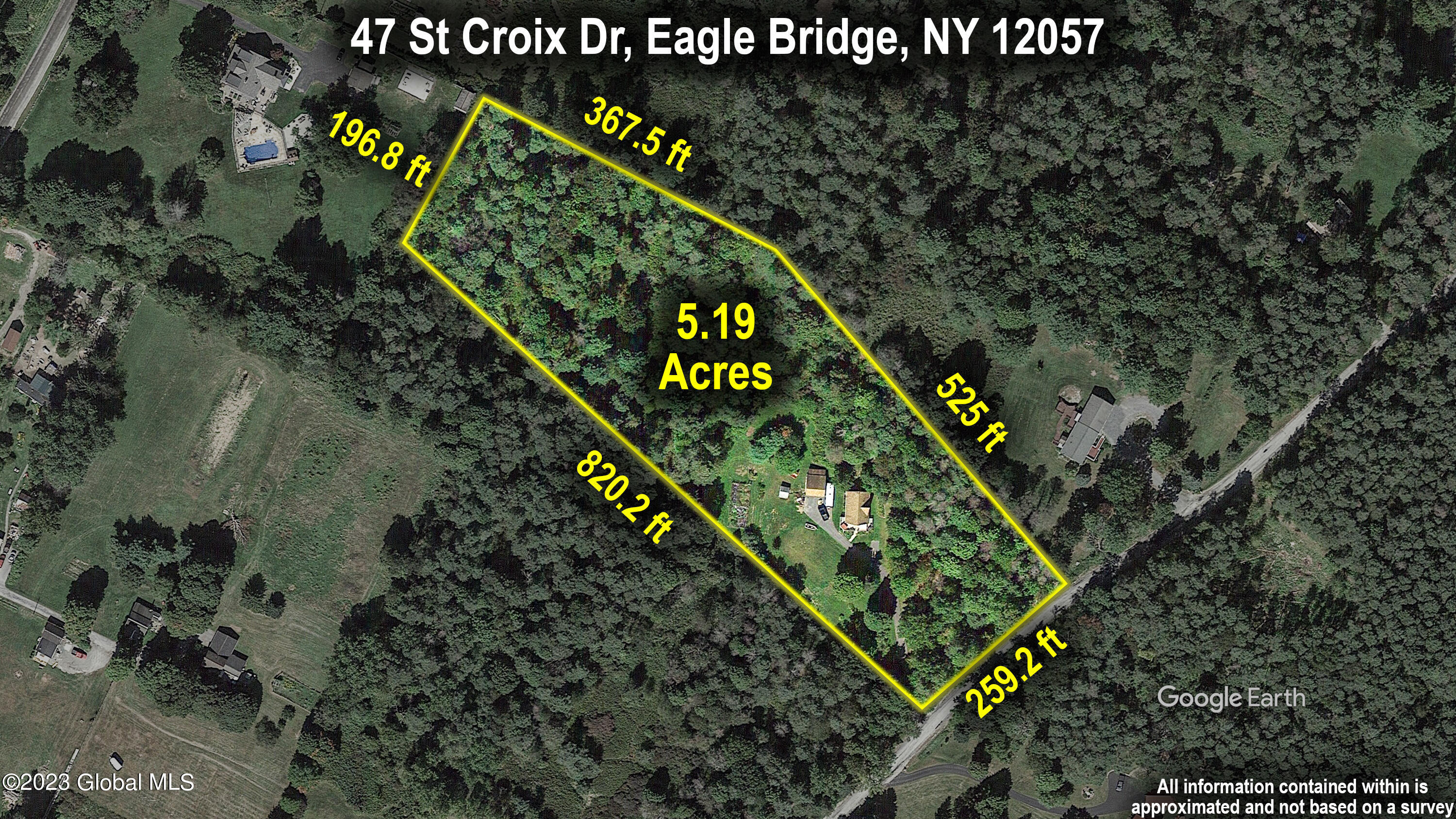 47 St Croix Drive Hoosick, NY 12057 - Photo 30 of 37 Property Line Overlay Dimensions