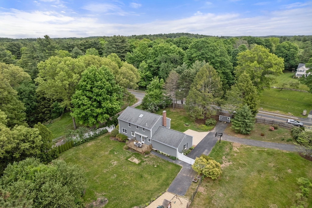 322 Concord Road Wayland, MA 01778 - Photo 34 of 35 an aerial view of a house with garden space and street view
