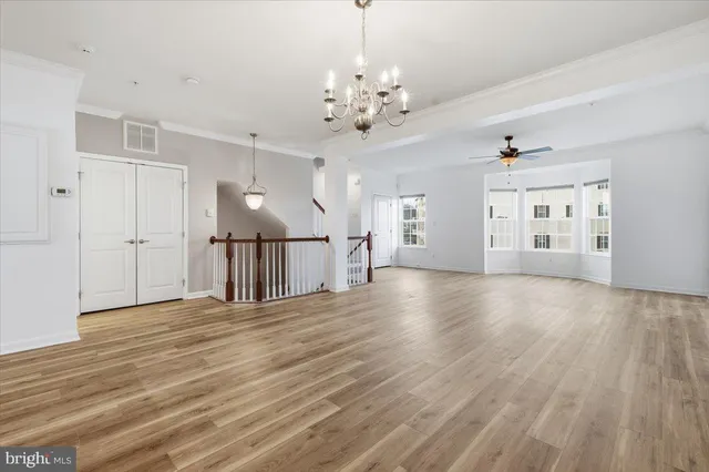 a view of a livingroom with a chandelier