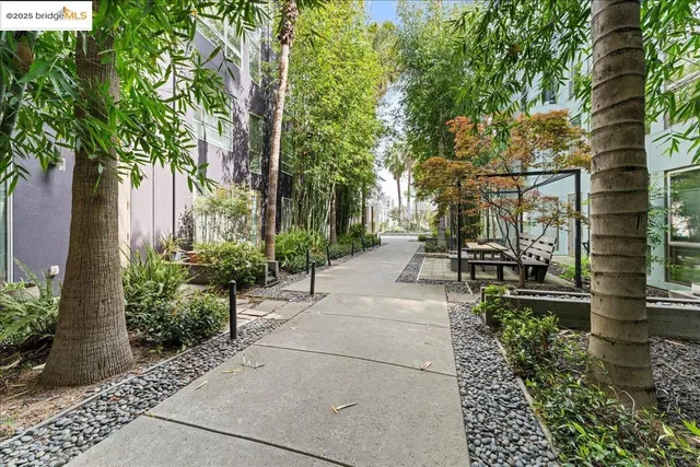 a view of a street with buildings