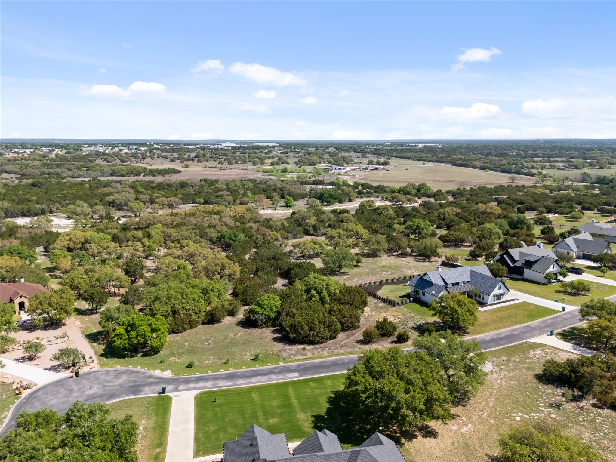an aerial view of multiple house