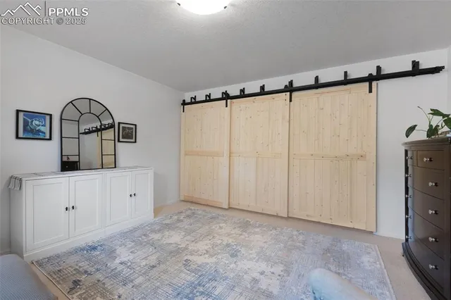 a view of a dresser in closet