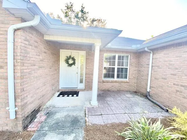 a view of a entryway door front of house