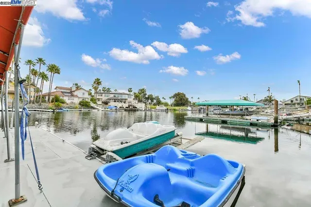 a view of a ocean with boats