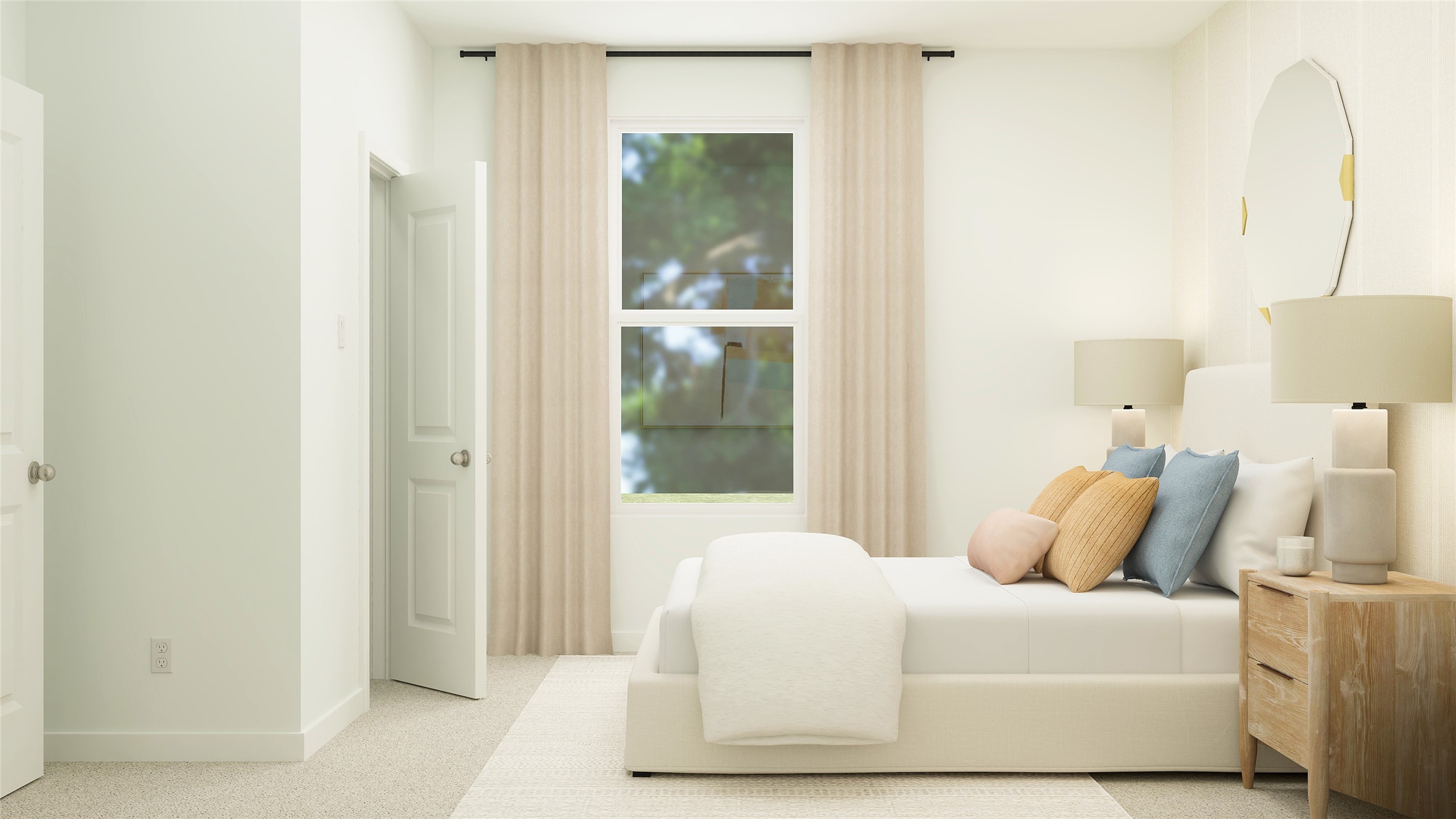 22011 Maddaloni View Drive Hockley, TX 77447 - Photo 29 of 33 a bedroom with a bed and a mirror