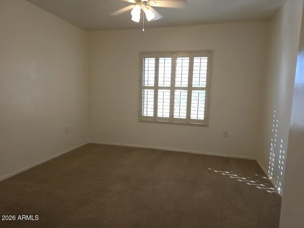 an empty room with a window