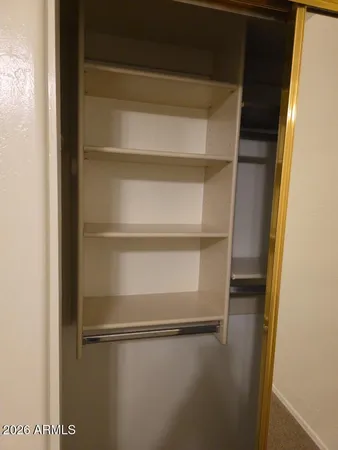 a close view of closet