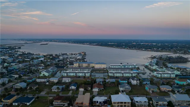 an aerial view of multiple house