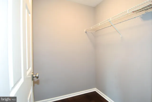 a view of small space with racks on the wall