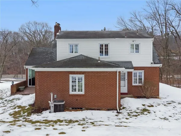 a front view of a house