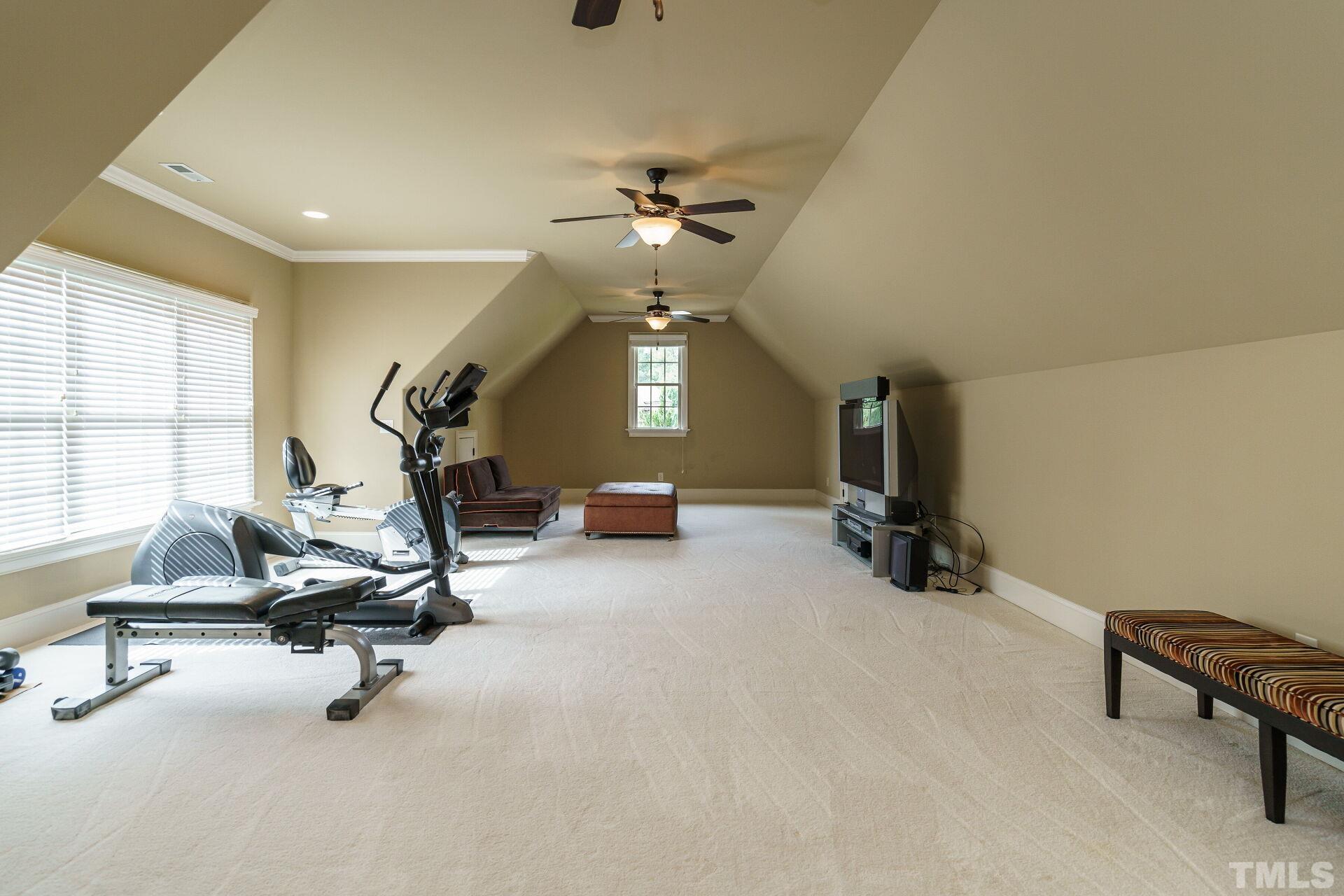 8313 Rue Cassini Court Raleigh, NC 27615 - Photo 35 of 74 a view of a room with gym equipment