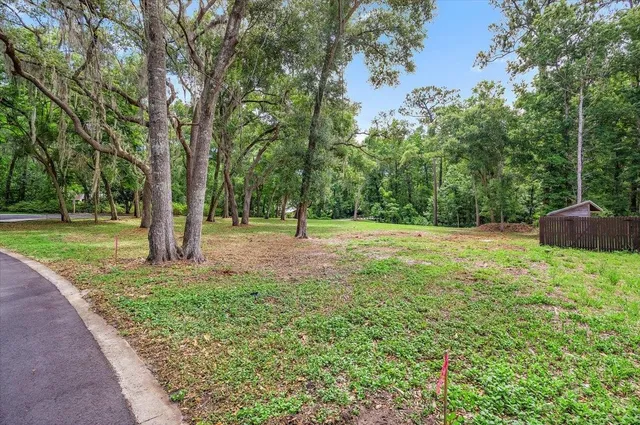 a view of outdoor space with a garden
