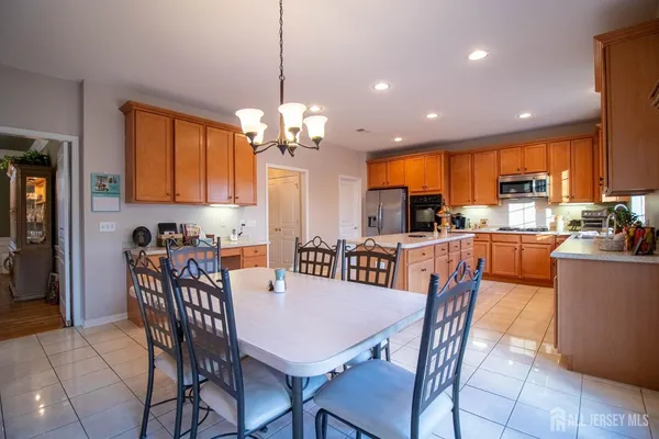 a view of a dining room and livingroom view