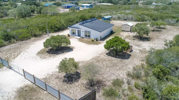 an aerial view of multiple house