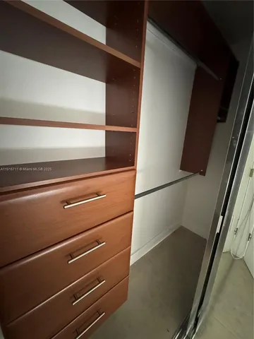 a close view of closet