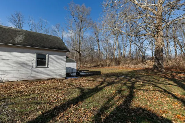 a backyard of a house