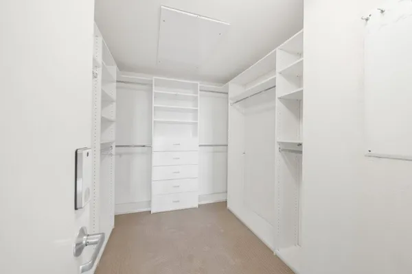 a view of closet area