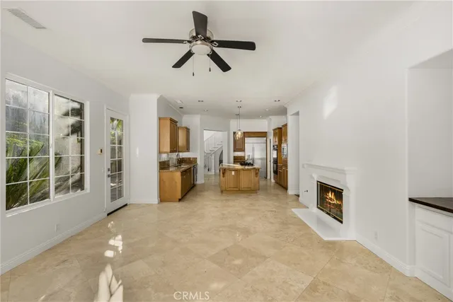 a view of a street with houses on both side