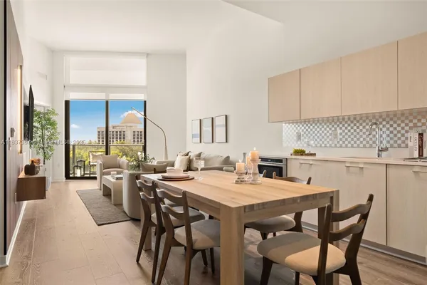 a bedroom with a bed and couch