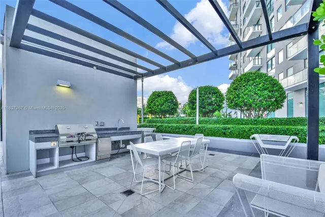 a view of a balcony with an ocean view