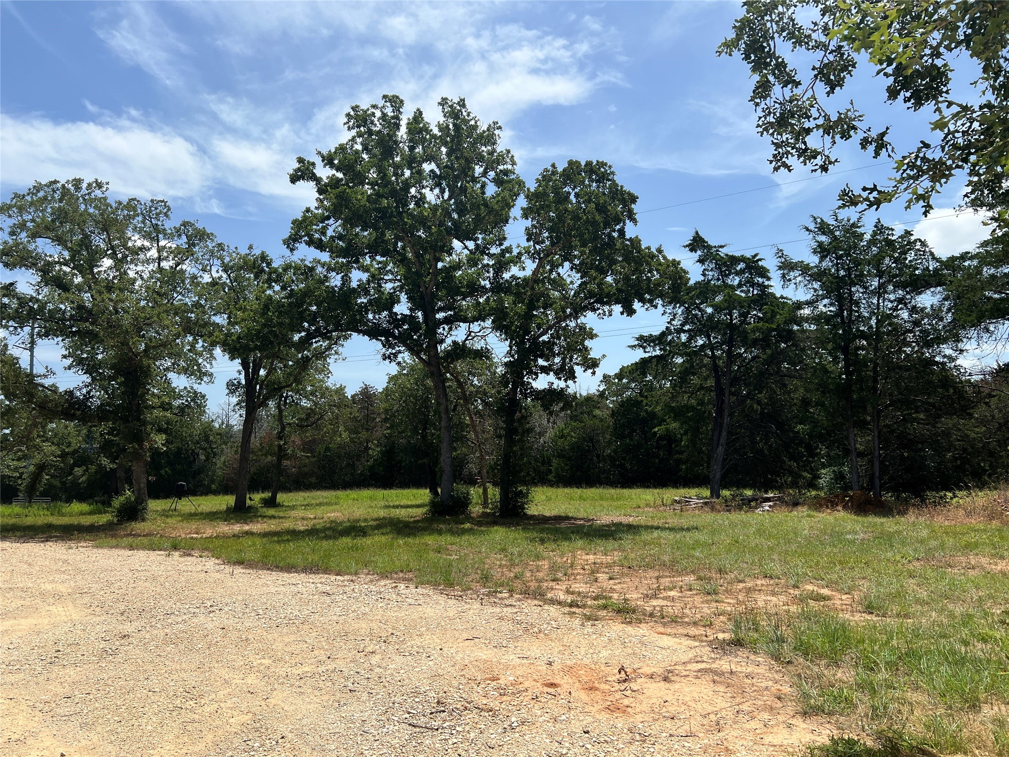 467 High Crossing Road Smithville, TX 78957 - Photo 1 of 1 The back property line goes beyond the trees shown, but not all the way to the wooded area. Survey available to show plat lines.
