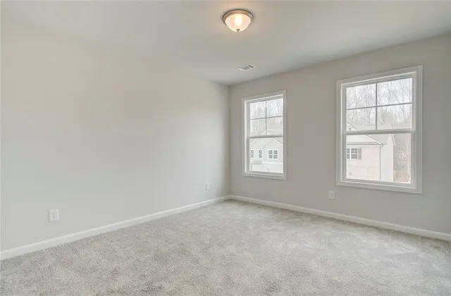 an empty room with a window