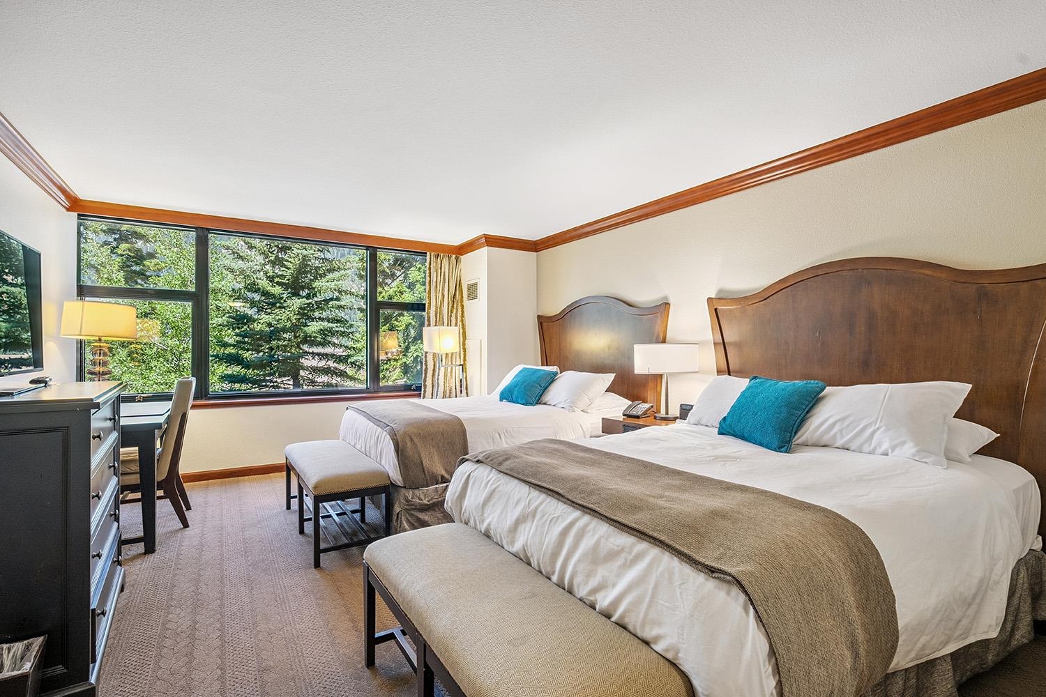 400 Resort Road, Unit 236 Olympic Valley, CA 96146 - Photo 3 of 25 a bedroom with a bed and a large window