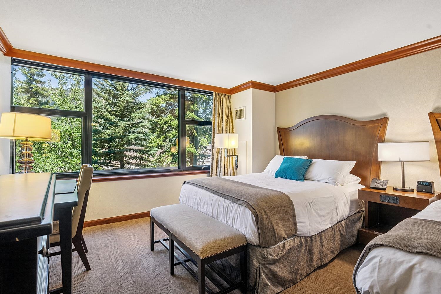 400 Resort Road, Unit 236 Olympic Valley, CA 96146 - Photo 4 of 25 a bedroom with a bed and a large window