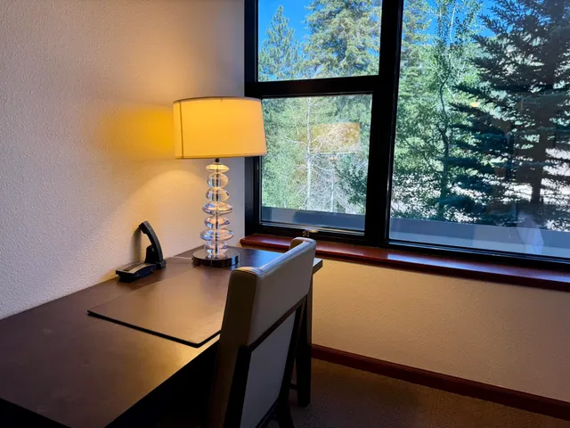 a view of a workspace with a window