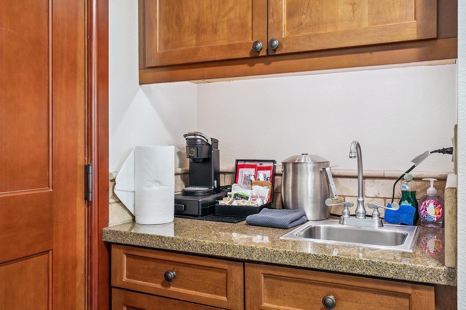 400 Resort Road, Unit 236 Olympic Valley, CA 96146 - Photo 8 of 25 a kitchen with sink and cabinets