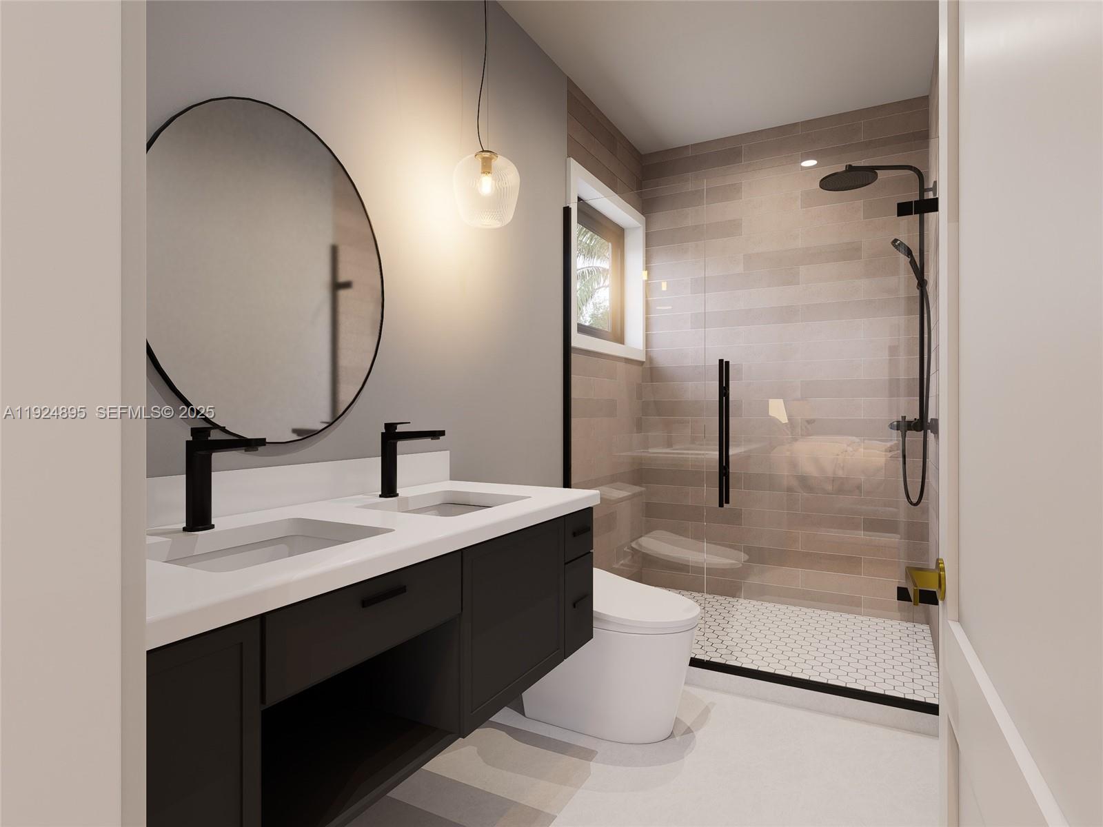 1818 Northwest 49th Street Miami, FL 33142 - Photo 14 of 16 a bathroom with a sink a toilet and shower