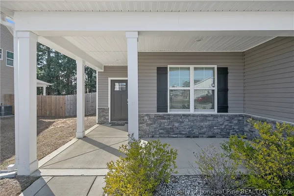 a front view of a house