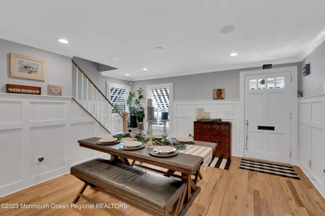 a bedroom with a bed and a walk in closet